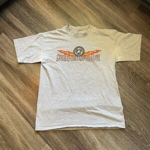 VTG Suck Bang‎ Blow Murrells Biker Bar T-Shirt XL Flames Eagle Single Stitch